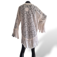 Vestido Valentino Off White com Franjas -38