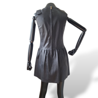 Vestido Red Valentino de Couro Preto-40