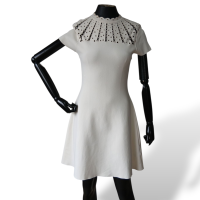 Vestido Valentino Branco Detalhes Gola-P