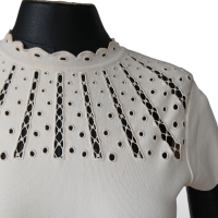 Vestido Valentino Branco Detalhes Gola-P