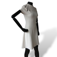 Vestido Valentino Branco Detalhes Gola-P