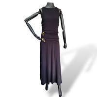 Vestido Cris Barros Preto Longo - 44