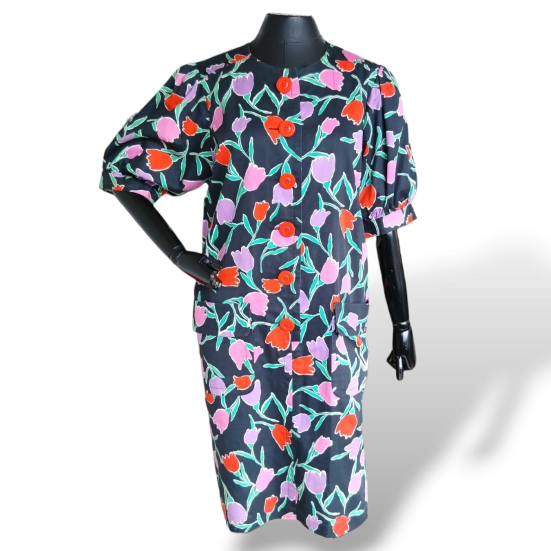 Vestido Yves Saint Laurent Estampa Flores - 42