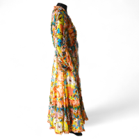 Vestido Zimmermann Florido Colorido Amarelo, Azul, Laranja Comprido-36