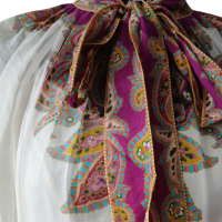 Vestido Zimmermann Branco com Fúcsia