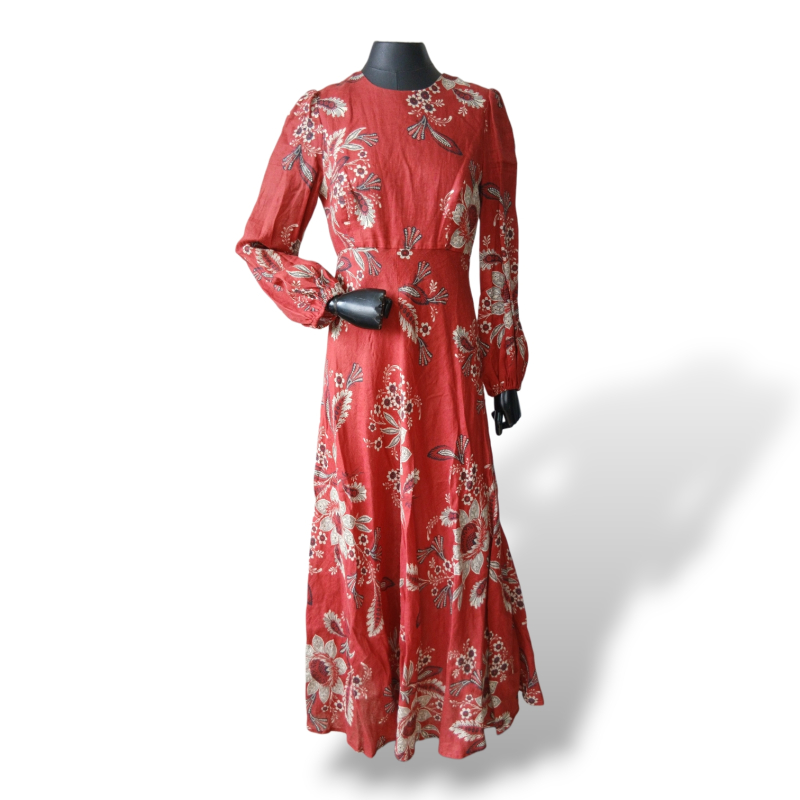 Vestido Zimmermann Linho Estampado - 38 