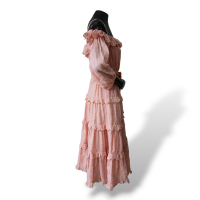 Vestido Zimmermann Rosa de Babados - 36 