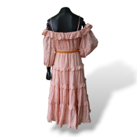 Vestido Zimmermann Rosa de Babados - 36 