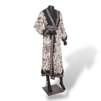 Vestido Zimmermann Tie dye Preto e Branco - 38