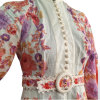 Vestido Zimmermann Florido de Linho 