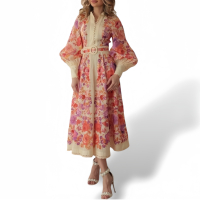 Vestido Zimmermann Florido de Linho 