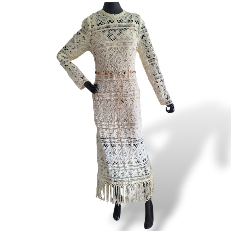 Vestido Zimmermann Off White com Franjas - 40