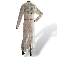 Vestido Zimmermann Off White com Franjas - 40