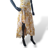 Vestido Zimmermann Assimétrico Estampado Amarelo-34