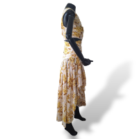 Vestido Zimmermann Assimétrico Estampado Amarelo-34