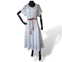 Vestido Zimmermann Branco com Renda - 38