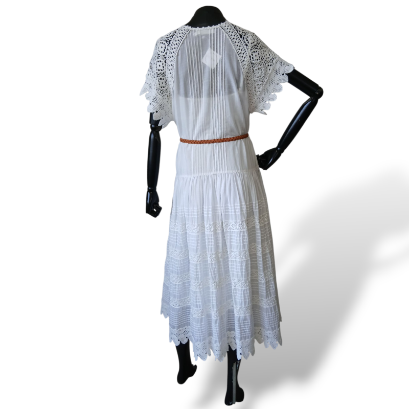 Vestido Zimmermann Branco com Renda - 38