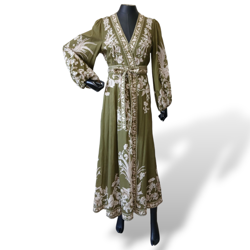 Vestido Zimmermann Verde Estampado - 38