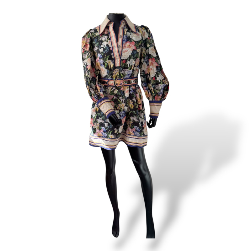 Vestido Zimmermann Florido Preto-36