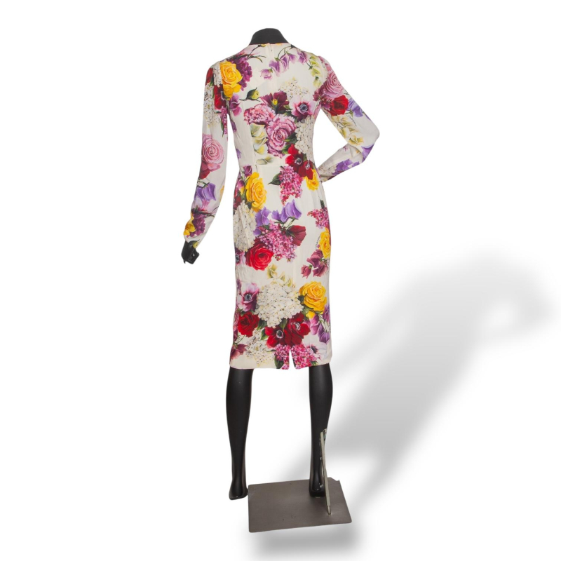 Vestido Dolce Gabbana Floral em Seda - 40 Vestido Dolce Gabbana Floral em Seda - 40