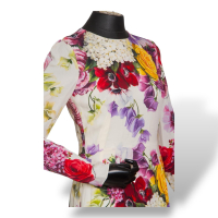 Vestido Dolce Gabbana Floral em Seda - 40
