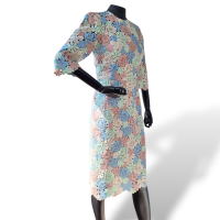 Vestido Dolce Gabbana Guipir com Forro em Seda Multicolor-38