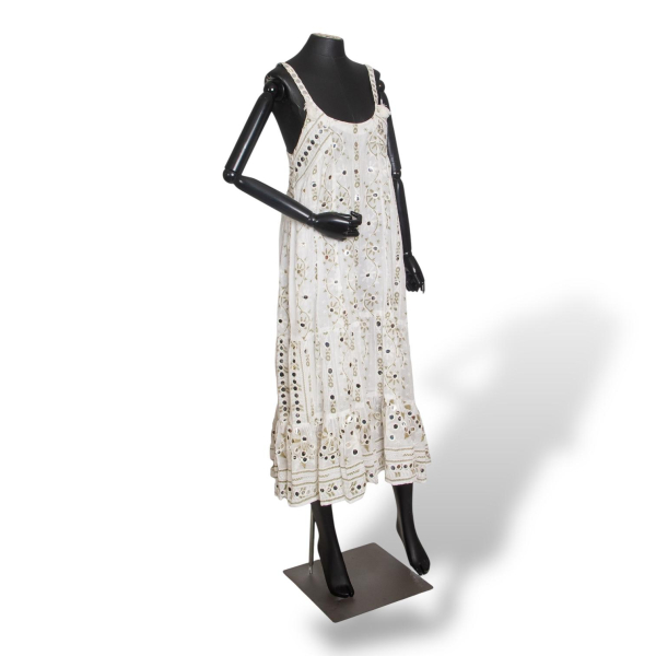 Vestido Juliet Dunn London Off White com Detalhes-38