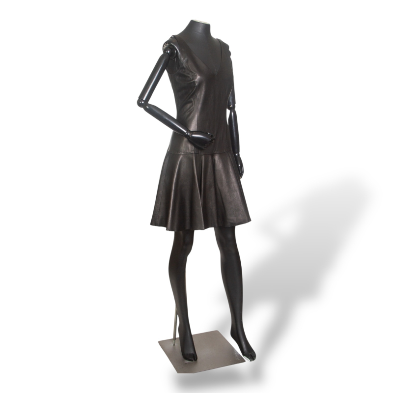 Vestido Ralph Lauren Couro Preto -4 Vestido Ralph Lauren Couro Preto -4