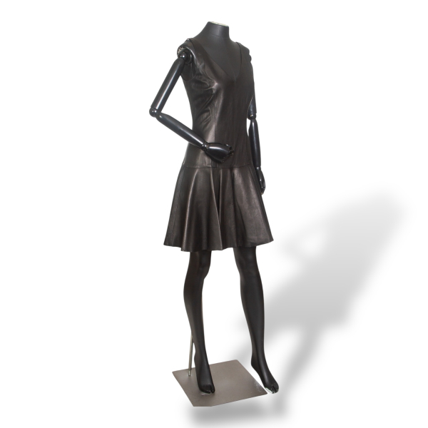 Vestido Ralph Lauren Couro Preto -4