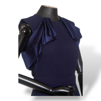 Vestido Vitor Zerbinato Cetim Azul tam 38BR