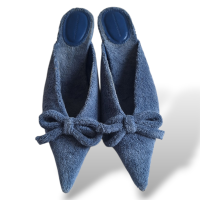 Mule Andrea Bogosian Atoalhada Azul-37