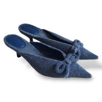 Mule Andrea Bogosian Atoalhada Azul-37
