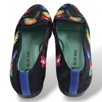Loafer Blue Bird Preto Bordado-36