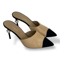 Mule Chanel Pérola Bicolor-36