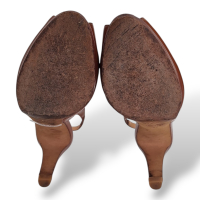 Peep Toe Sergio Rossi Caramelo Box -35