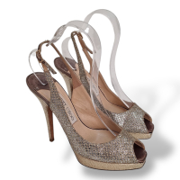 Peep Toe Jimmy Choo Dourado-34