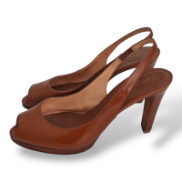Peep Toe Sergio Rossi Caramelo Box -35