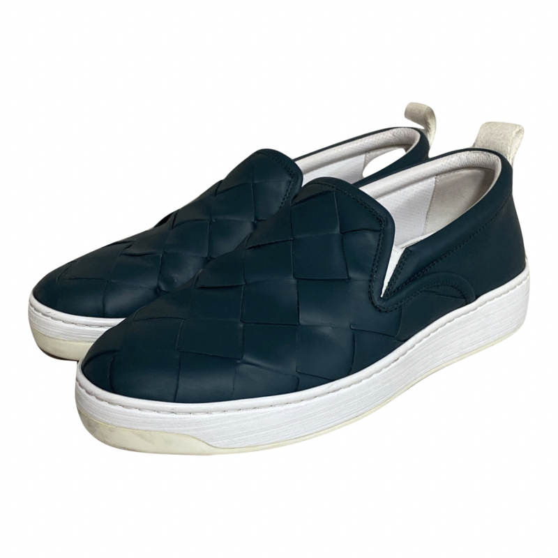 Bottega Veneta Slip On Intrecciato Verde  Bottega Veneta Slip On Intrecciato Verde