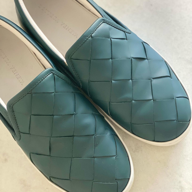 Bottega Veneta Slip On Intrecciato Verde  Bottega Veneta Slip On Intrecciato Verde