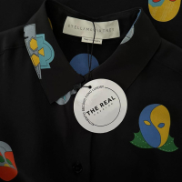  Camisa Stella Mccartney Seda Estampada Preta-M