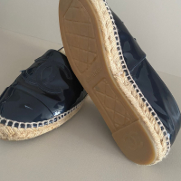 Spadrille Chanel Verniz Azul Marinho 38