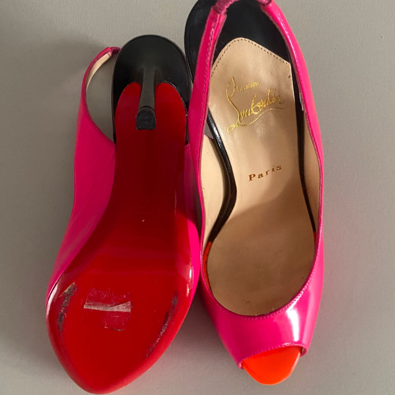 Peep Toe Christian Louboutin Bicolor-36