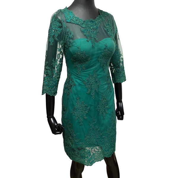 Vestido Maristela Almeida Verde Renda - 38