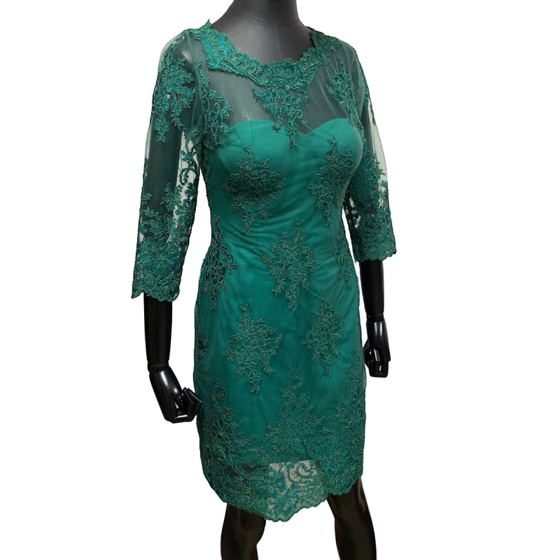 Vestido Maristela Almeida Verde Renda - 38