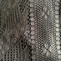  Vestido Valentino Seda Details Renda Flores-40