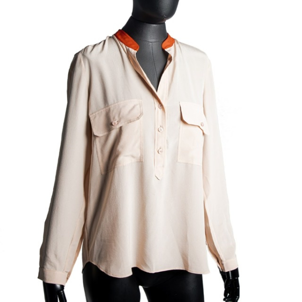 Camisa Stella McCartney Seda Nude