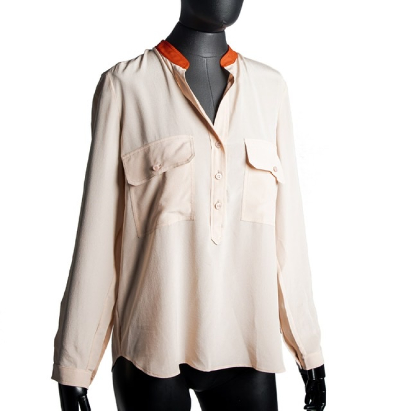 Camisa Stella McCartney Seda Nude