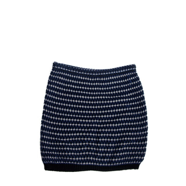 Saia Curta Bouclet Missoni Preta com Azul