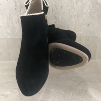 Bota Valentino Suede Preta Pérolas - 36