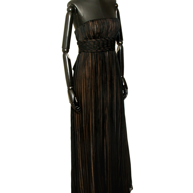 Vestido BCBG Maxazria Cetim Preto